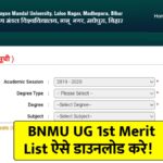 BNMU UG Merit List 2025