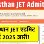 Rajasthan JET Admit Card